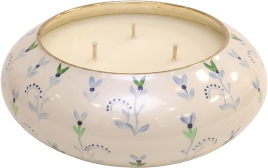 Hand Painted Glass Candle — 64 oz — CAN-201