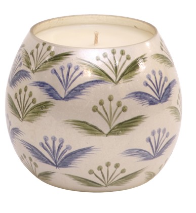 Hand Painted Glass Candle — 34 oz — CAN-202
