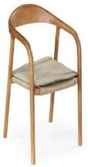 Curved-Arm Wooden Dining Chair — BAC-778