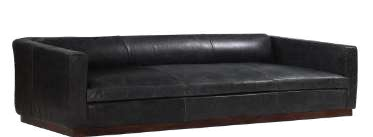 Boxed-Base Leather Sofa — BAC-722